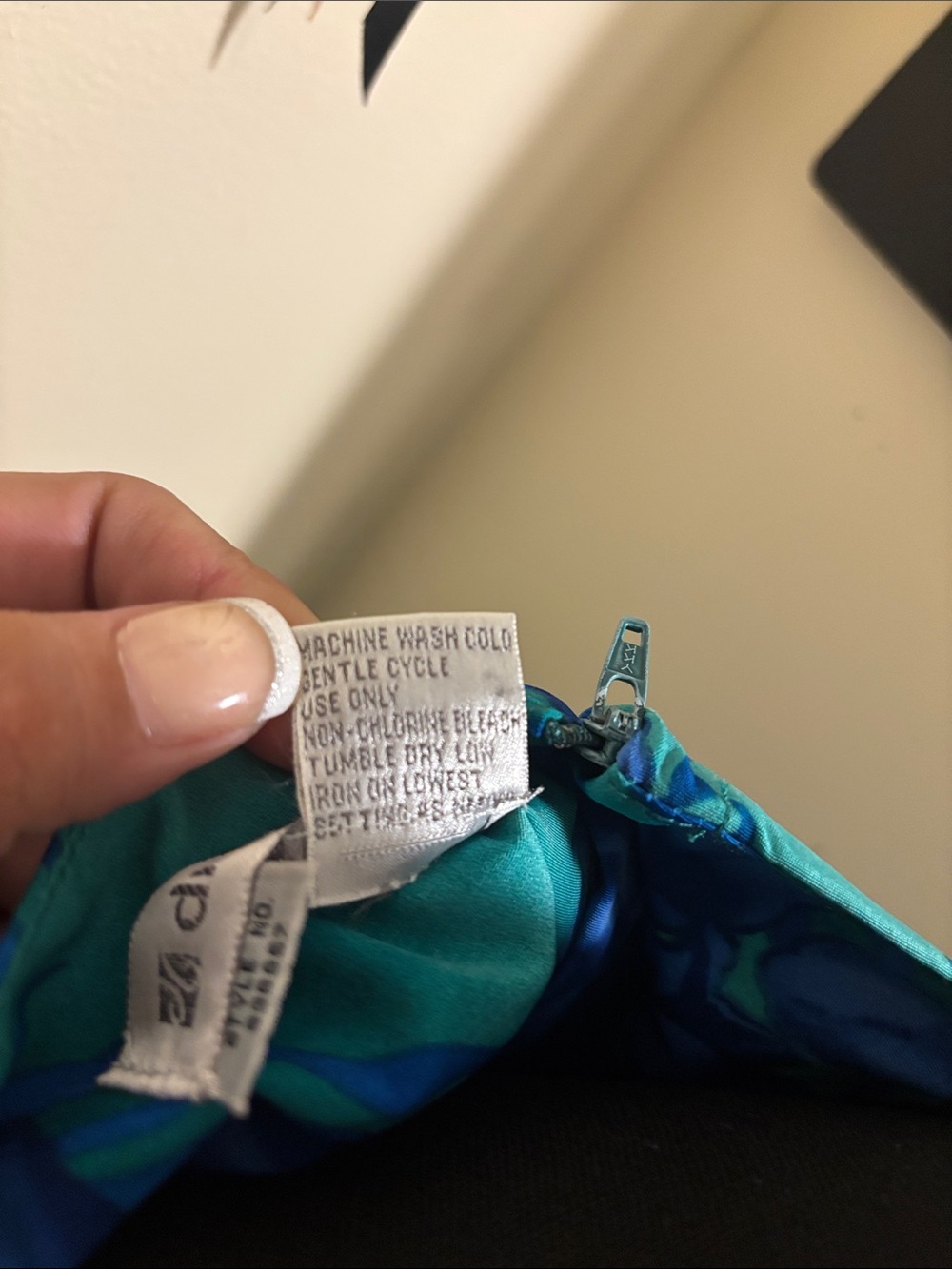 Dress Barn Teal and Blue Floral Sleeveless Midi Dress - Picture 6 of 7